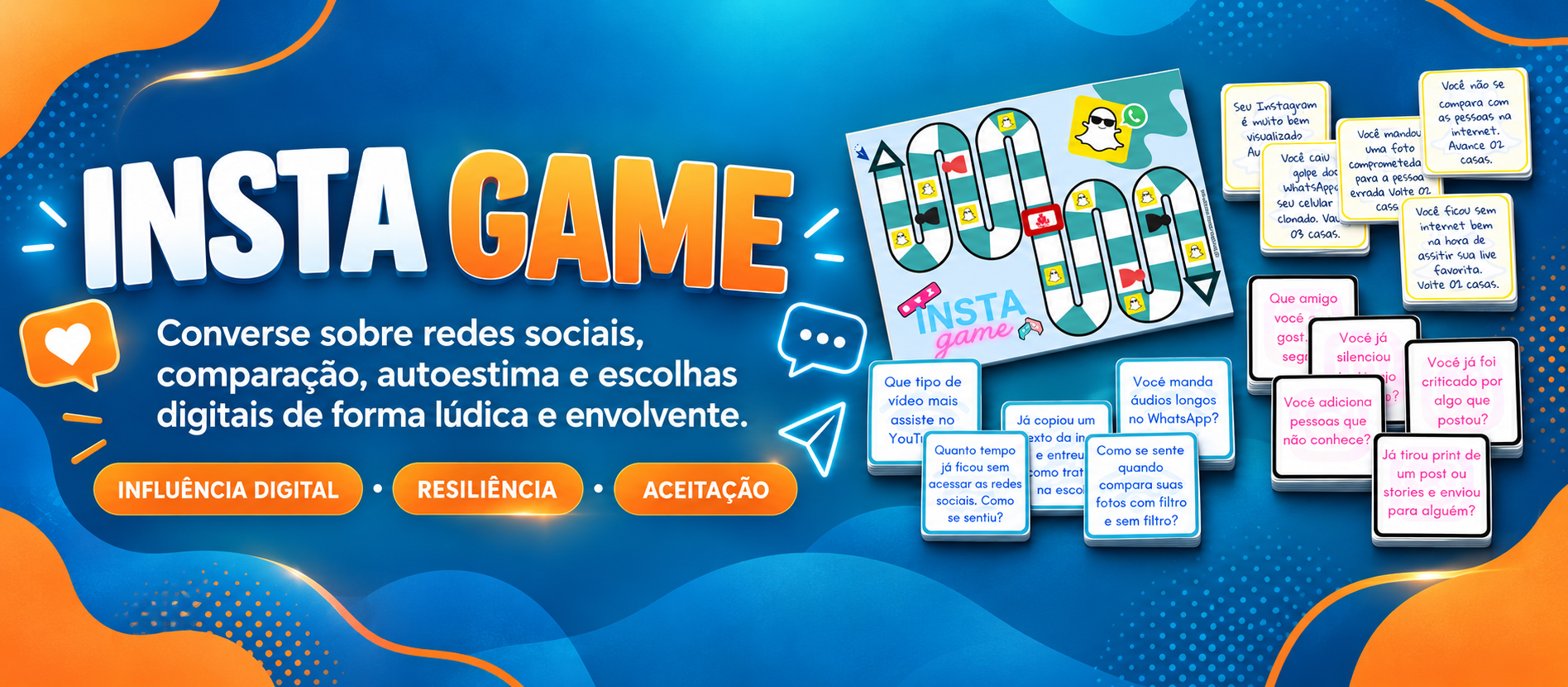 Insta Game — recurso terapêutico sobre redes sociais e autoestima