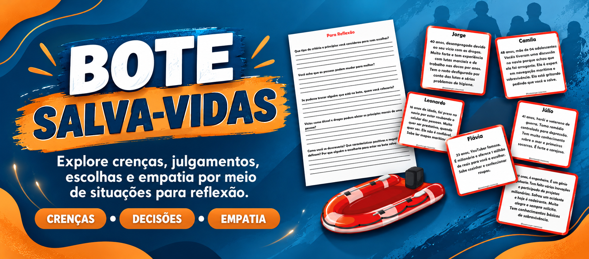 Bote Salva-Vidas — atividade sobre crenças, decisões e empatia