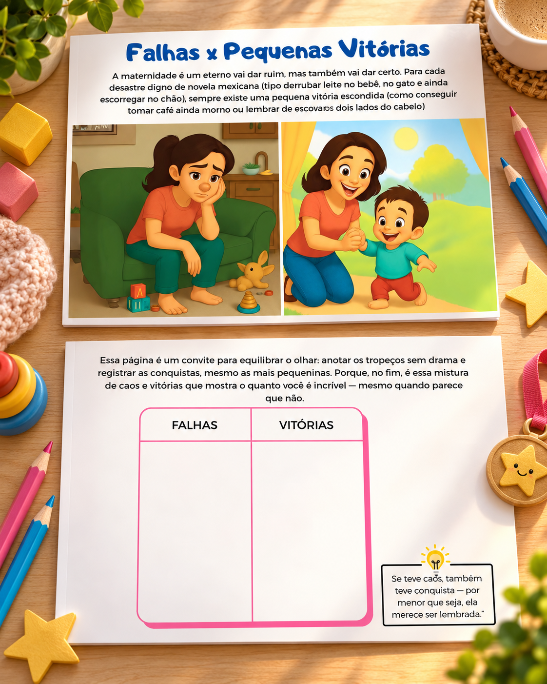 Demonstração do recurso Falhas versus Pequenas Vitórias