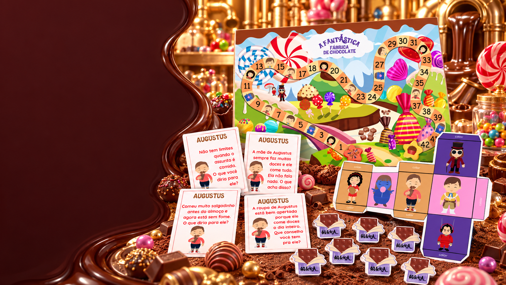 Kit terapêutico A Fantástica Fábrica de Chocolate